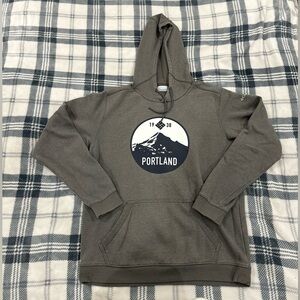GRAY COLUMBIA MENS HOODIE SZ LARGE